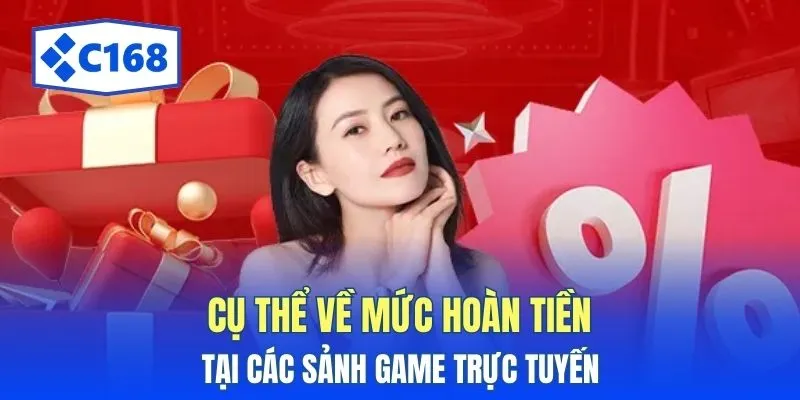 Hoàn Tiền C168 - Đặt Cược Thả Gas Mà Không Cần Lo Rỗng Túi 2 Cụ thể về mức hoàn tiền tại các sảnh game trực tuyến